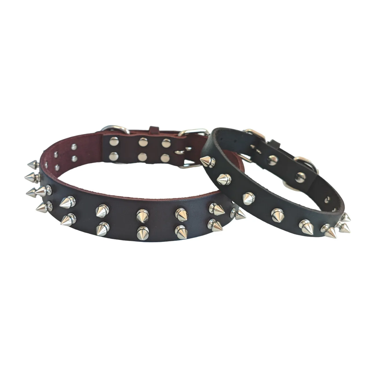 

Mutihome British Fashion Secure Anti Bite Nails Rivets Pet Collars Genuine Leather Dog Collars Cowhide Dog Collars Dog Collars