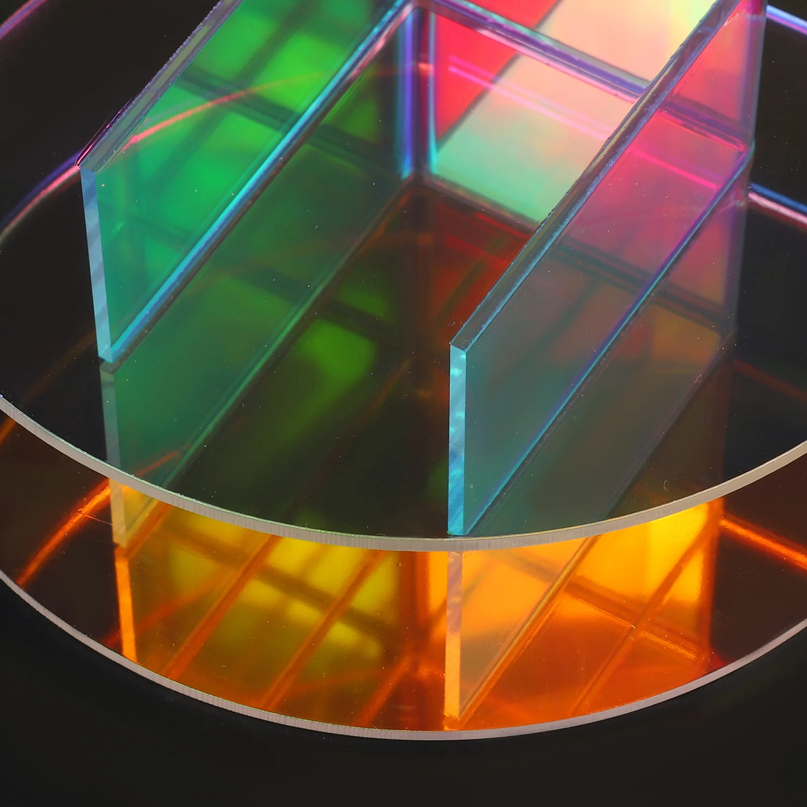 

Alipis Minimalist Vase Wide Mouth Flower Arrangement Container for Dried Bouquet Home Decor Iridescent Colorful Decoration