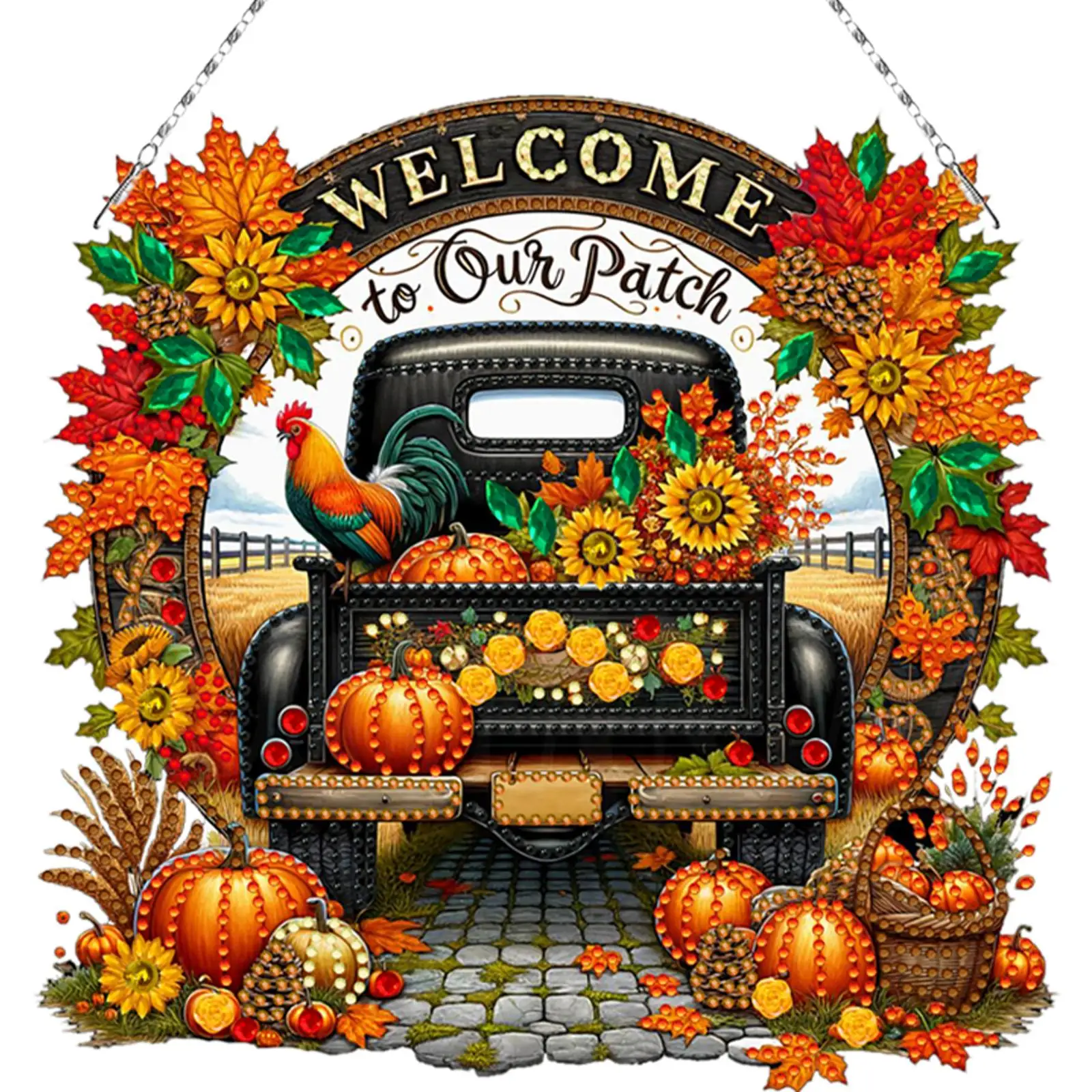 

Black Truck 2D/Flat DIY Diamond Art Pendant Home Crystal Rhinestone Art Pendants