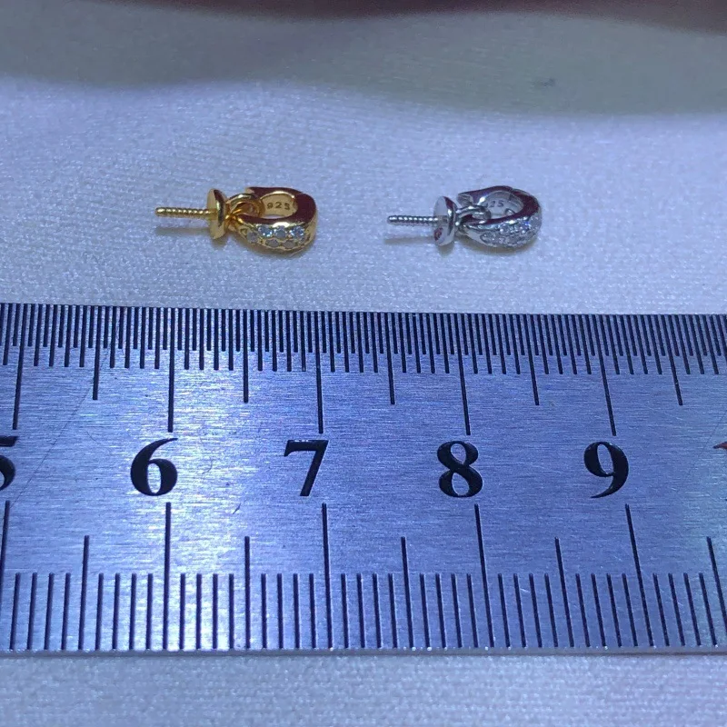 Wholesale S925 Sterling Silver Pendant Mount Base Mountings Findings Parts Fittings Accessories for 11-12mm Pearls 10pcs/lot