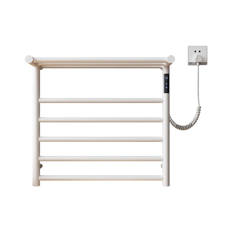 bathroom toilet kitchen wall mounted  electric thermostatic  black stainless steel Towel Rack with disinfection and storage