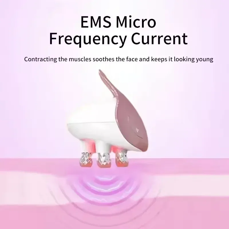 Head Home Use Facial 5 Light Color Modes Device EMS 5 in 1 Facial Massager Promote 4D Massage Face Cream Absorption Beauty Tools