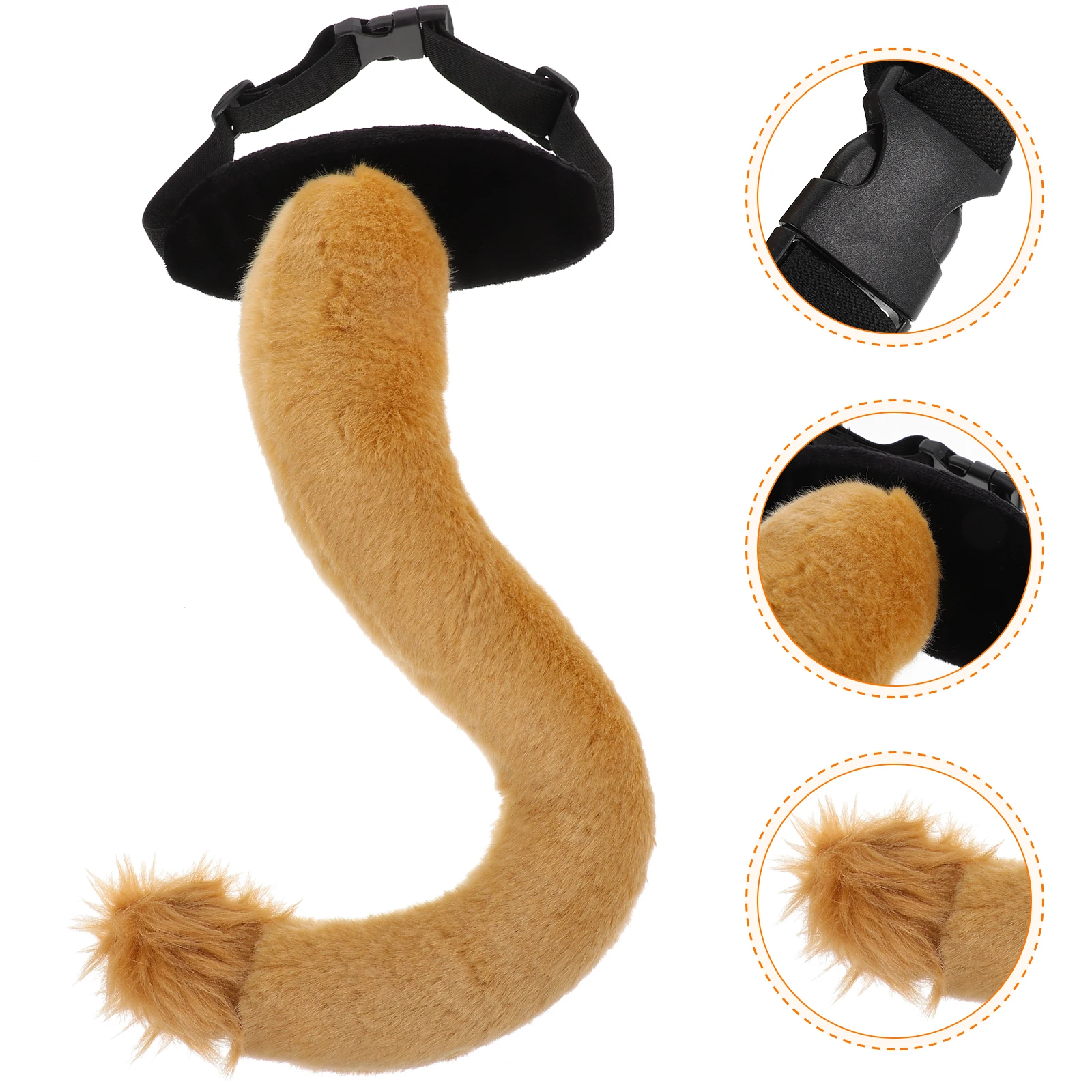 

1pcs Adorable Animal Tail Costume Accessory Lion Furry Prop for Stage Performance Party Cosplay Dress Up Panda Child Adult Use