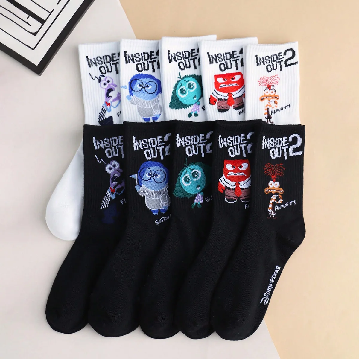 5/10 Pairs of High-Quality Women\'s Novel Cartoon Pattern Sports Socks Exquisite Cute Soft Comfortable Neutral Gift Socks