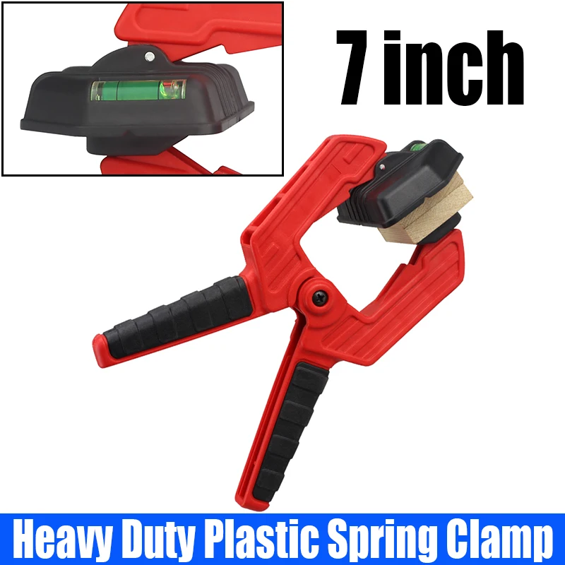 1PCS 7 Inch Heavy Duty Woodworking Plastic Spring Clamp Strong A Type Extra Large Clip Toggle Spring Clamps Wood Carpenter Tool