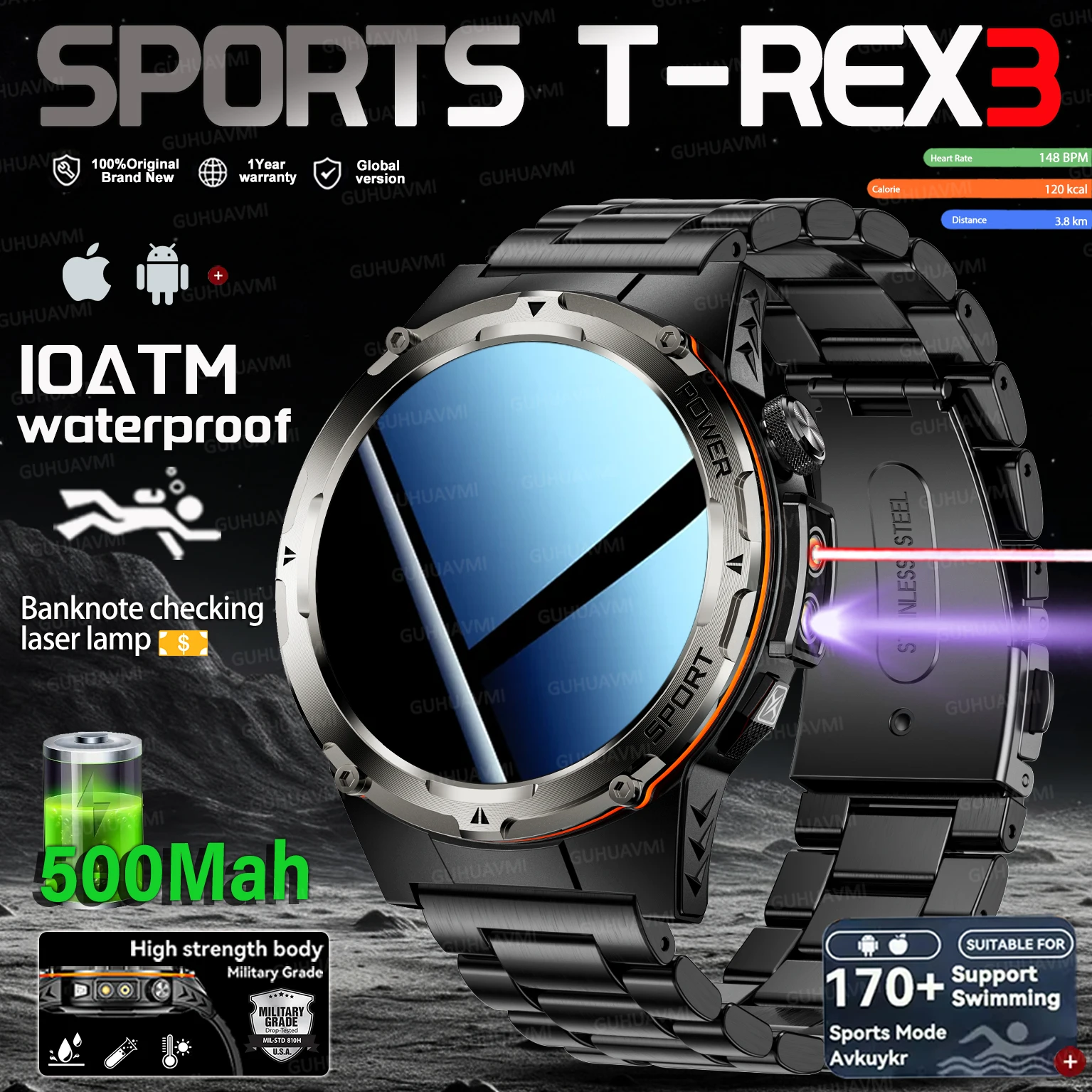 

2025 НОВЫЕ популярные спортивные часы на открытом воздухе с GPS-трекером, спортивные умные часы NFC для мужчин, HD-вызов, IP68, водонепроницаемые часы для мужчин, 500 мАч