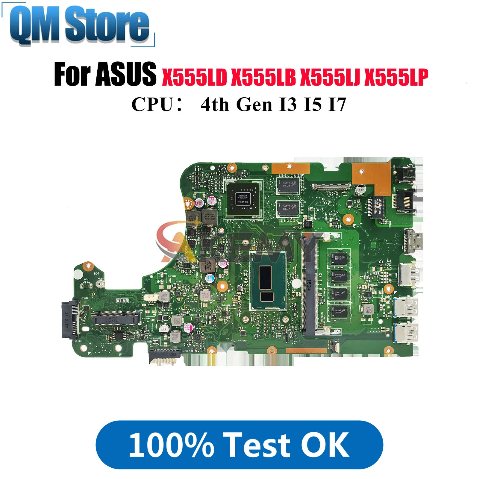 

X555LD Материнская плата для ноутбука ASUS W519L FL5800L DX992L X555LJ FL5600L R556L VM590L R557L X555LB VM510L Материнская плата I3 I5 I7 CPU