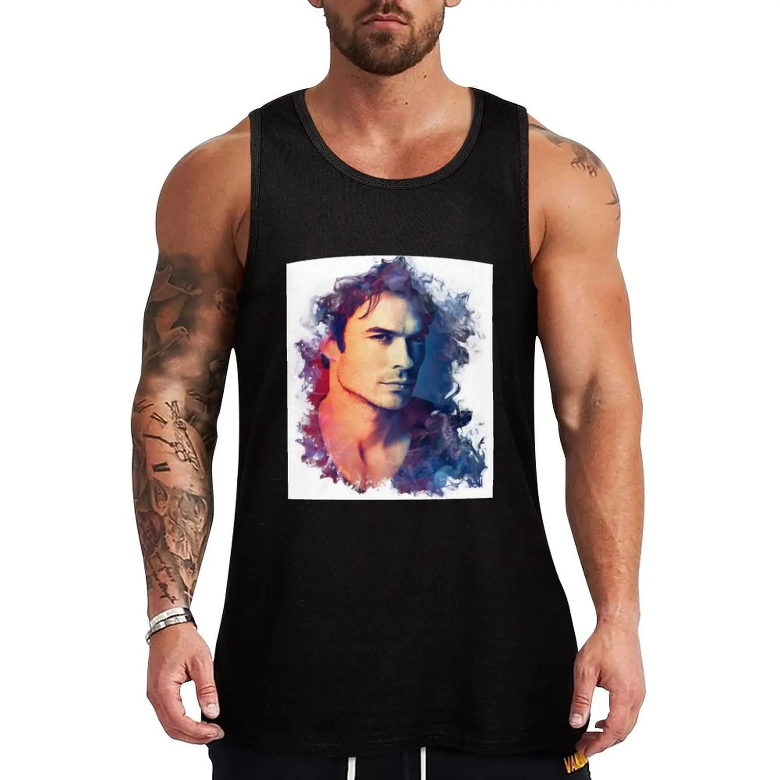 ian somerhalder Tank Top Sleeveless top Bodybuilding clothing man Sports shirt man Short sleeve