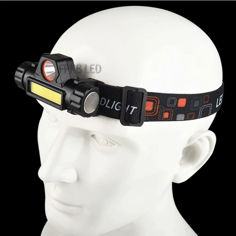 Rechargeable LED Lighting Flashlight USB Lights Waterproof Headlight Night outdoors Fishing Camping Mountaineering Headlamps
