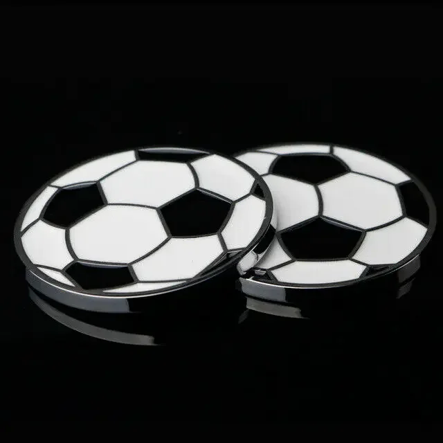 

2pcs 3D Metal Football Ball Soccer Car Fender Trunk Emblems Badge Decal Sticker