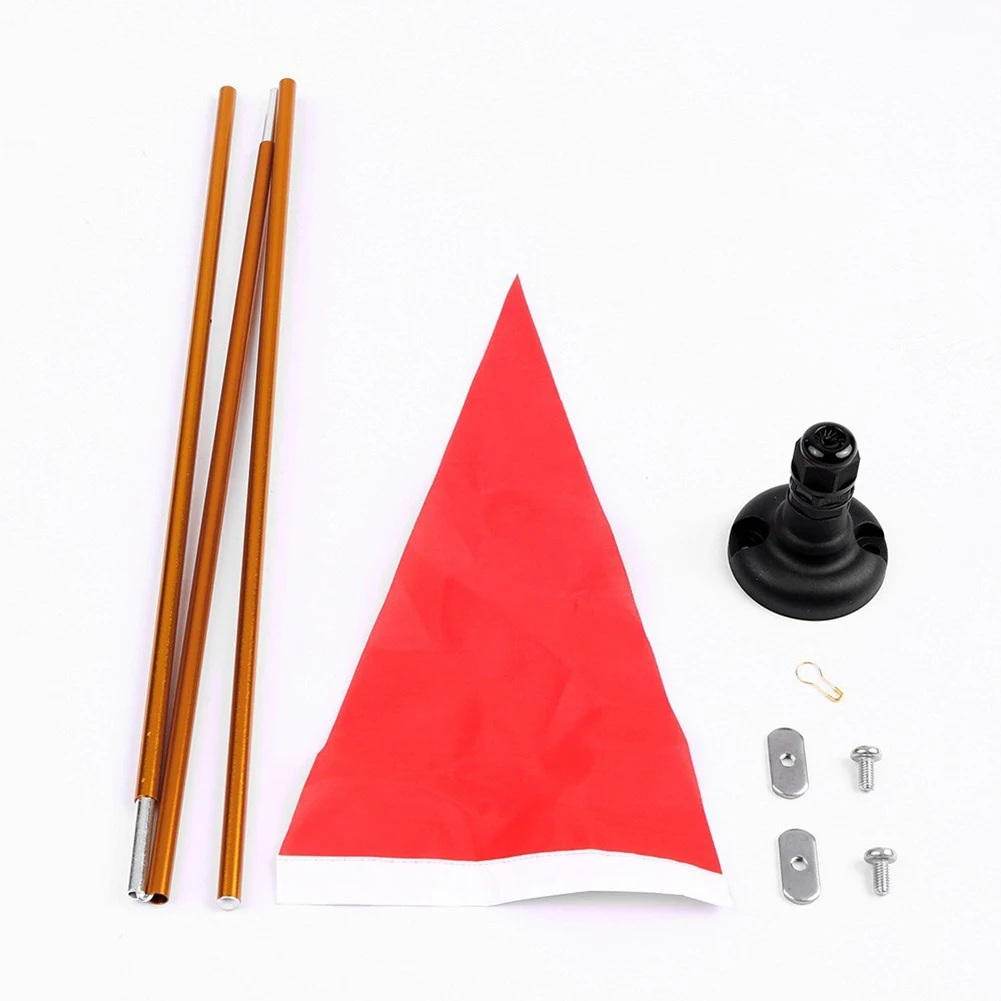 

Safety Flag Mounting Kit Rail Type for Kayak Canoe Boat Dinghy Yacht Aluminum Alloy Flagpole and Nylon Flag with Hardware Pack