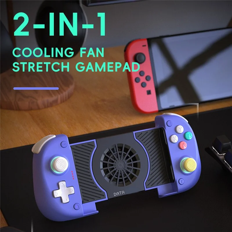 وحدة تحكم لاسلكية بلوتوث Top-X3 مع مروحة تبريد عصا تحكم مزدوجة القاعة لهاتف PUBG Mobile للتبديل/OLED لأجهزة Android/IOS PC