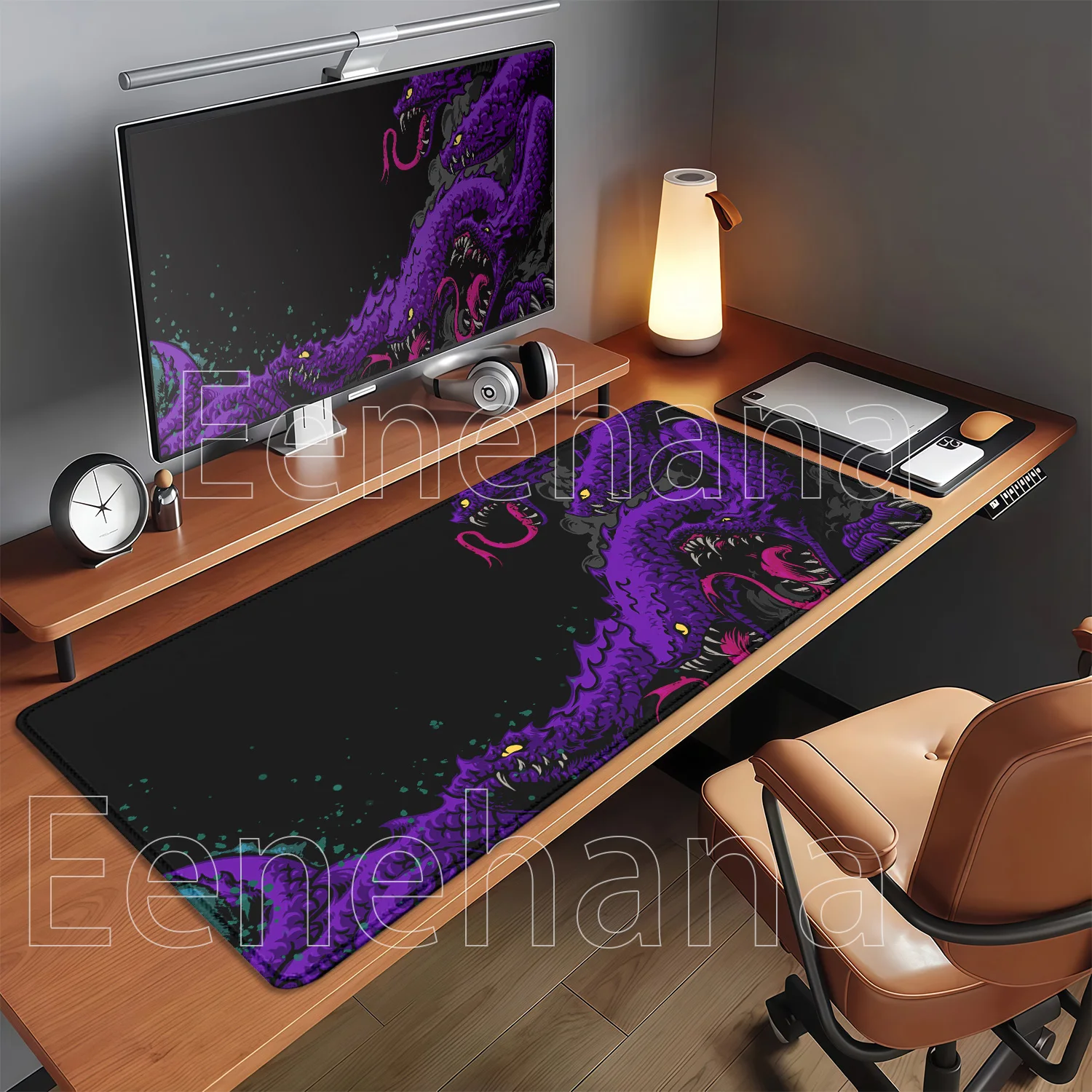 Large Snake Cartoon Mouse Pad Kawaii Carpet PC Gaming Mousepad Non-Slip Base Rubber Laptop Computer Office Accessories Desk Mat