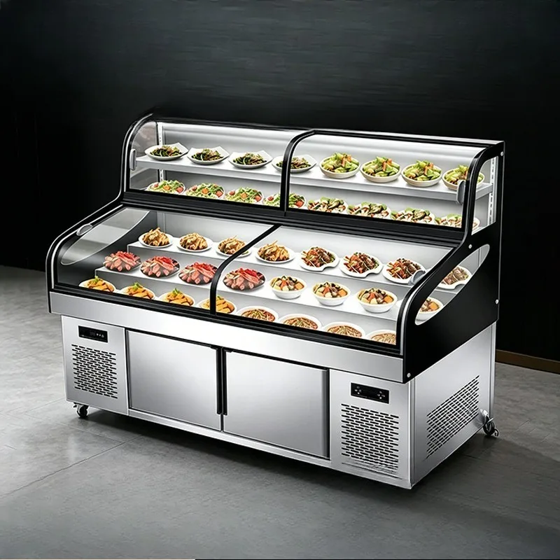 Display Fresh-keeping Commercial Hotel A la carte Cabinet Refrigerated Seafood BBQ Freezer Seafood Special