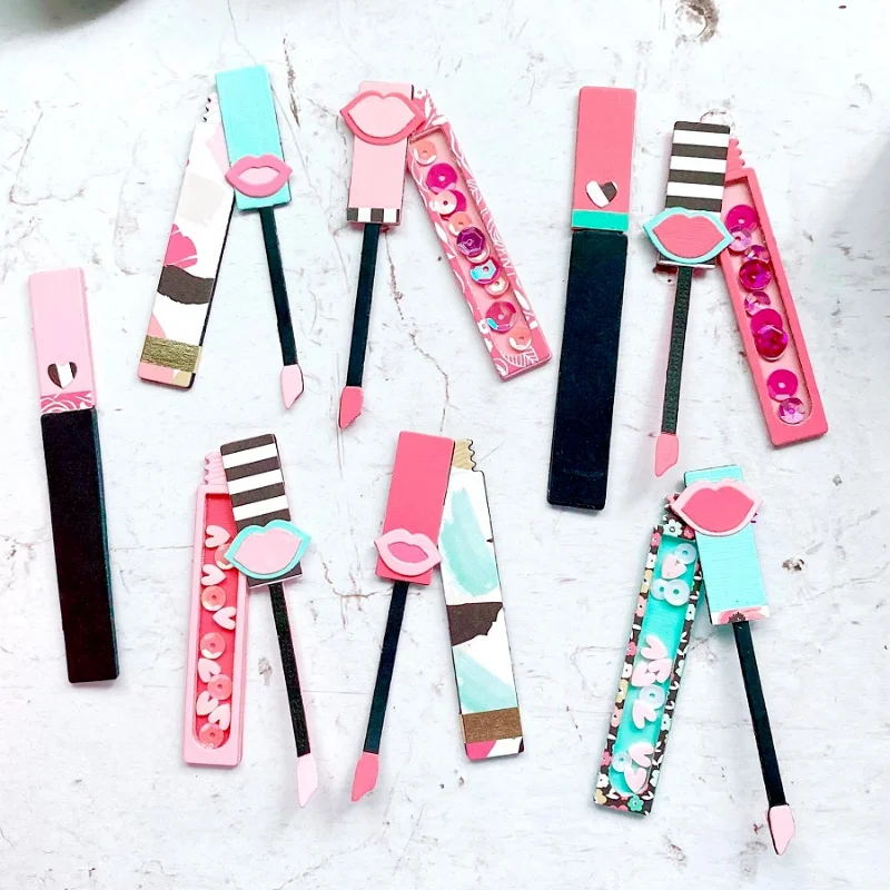 Lip Mini Album & Sentiments Metal Cutting Dies for DIY Scrapbooking Album Paper Cards Decorative Crafts Embossing Die Cuts