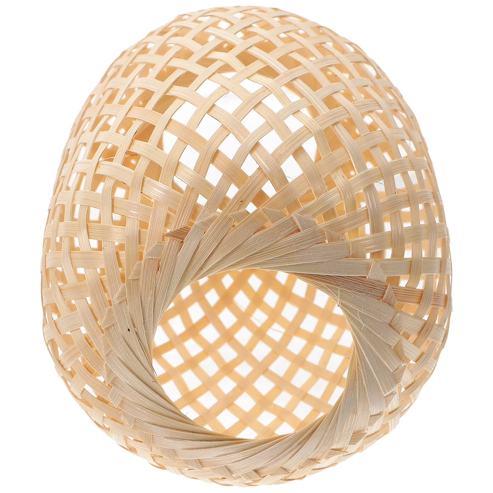 Bamboo Wicker Lampshade 12x15.5cm Hanging Light Shades Replacement Cover Home Decor Rustic Style Pendant Lampshade Small Night