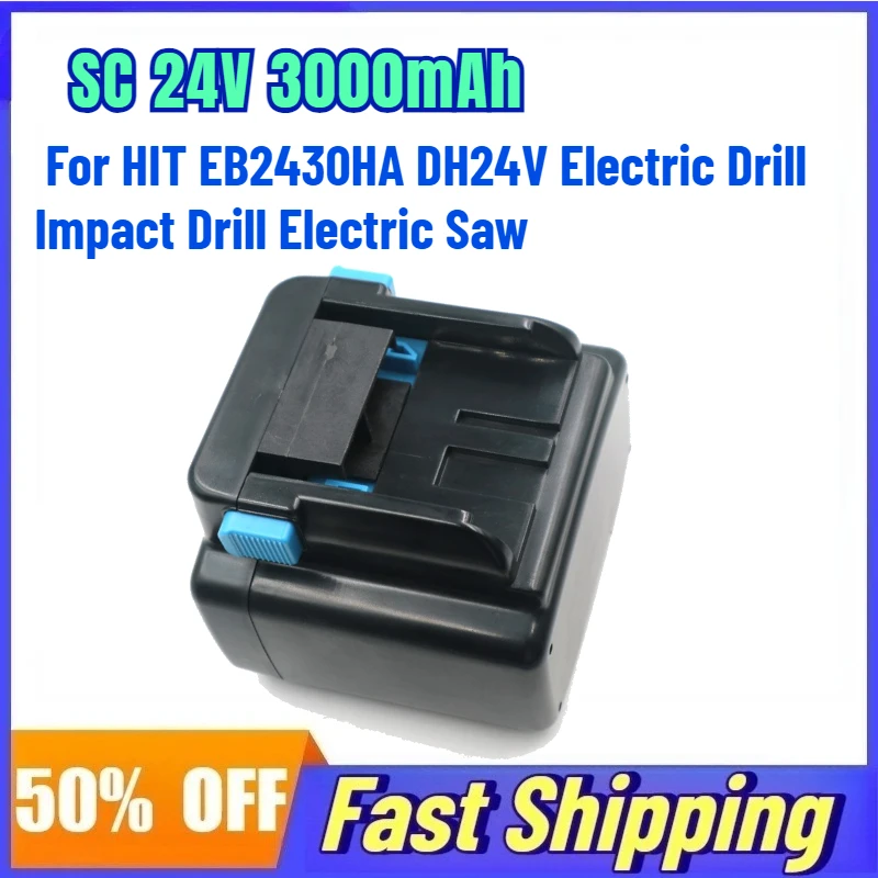 

SC 24V 3000mAh Rechargeable Battery for HIT EB2430HA DH24V Electric Drill Impact Drill Electric Saw Rechargeable Battery