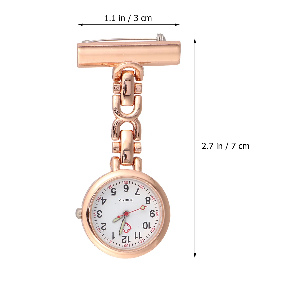 Medical Pocket Rose Nurse Hanging Watch Gold Nurse Hanging Watch For Doctors Nurses Portable Brooch Retro Gift