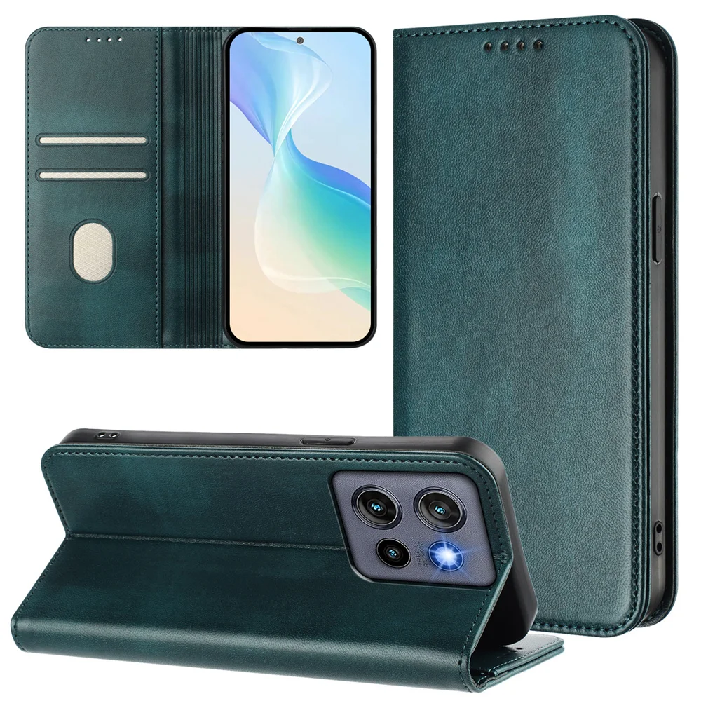 حافظة جلدية مغناطيسية لهاتف موتورولا موتو إيدج 70 60 50 40 30 برو فيوجن الترا نيو حافظة محفظة فاخرة غطاء هاتف كوكه #4