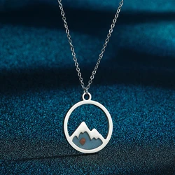 Kinitial April Mother's Day Gift Stainless Steel Delicate Mustard Seed Necklace, Move Mountains, Christian Jewelry, Mustard Seed