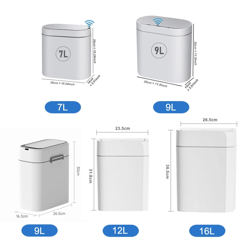 

9л/7л/12л/16л мусорный бак умная мусорная корзина узкая кухонная корзина для ванной комнаты туалет водонепроницаемая мусорная корзина кухонная автоматическая мусорная корзина