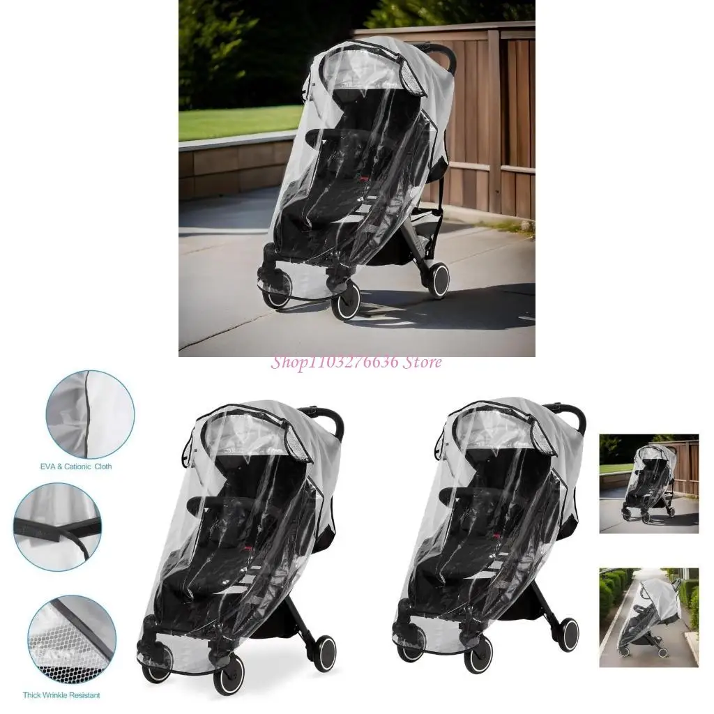 

R6FD 360 Degree Full Wrap Strollers Protector Windproof Pram Cart Protective Sleeve