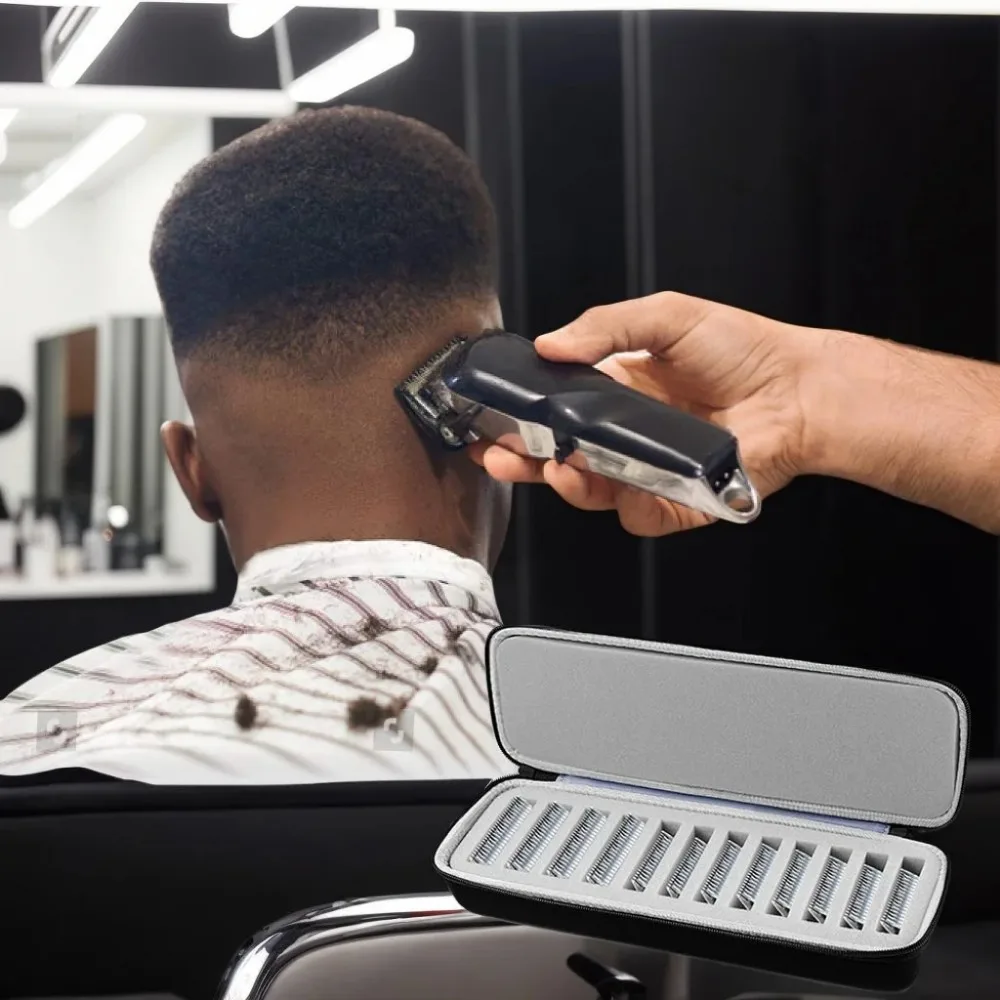 Hair Clipper Guard Blade Case Holder - Hard Travel Carrying Storage Holds 12 Blades Bag (ONLY BOX)
