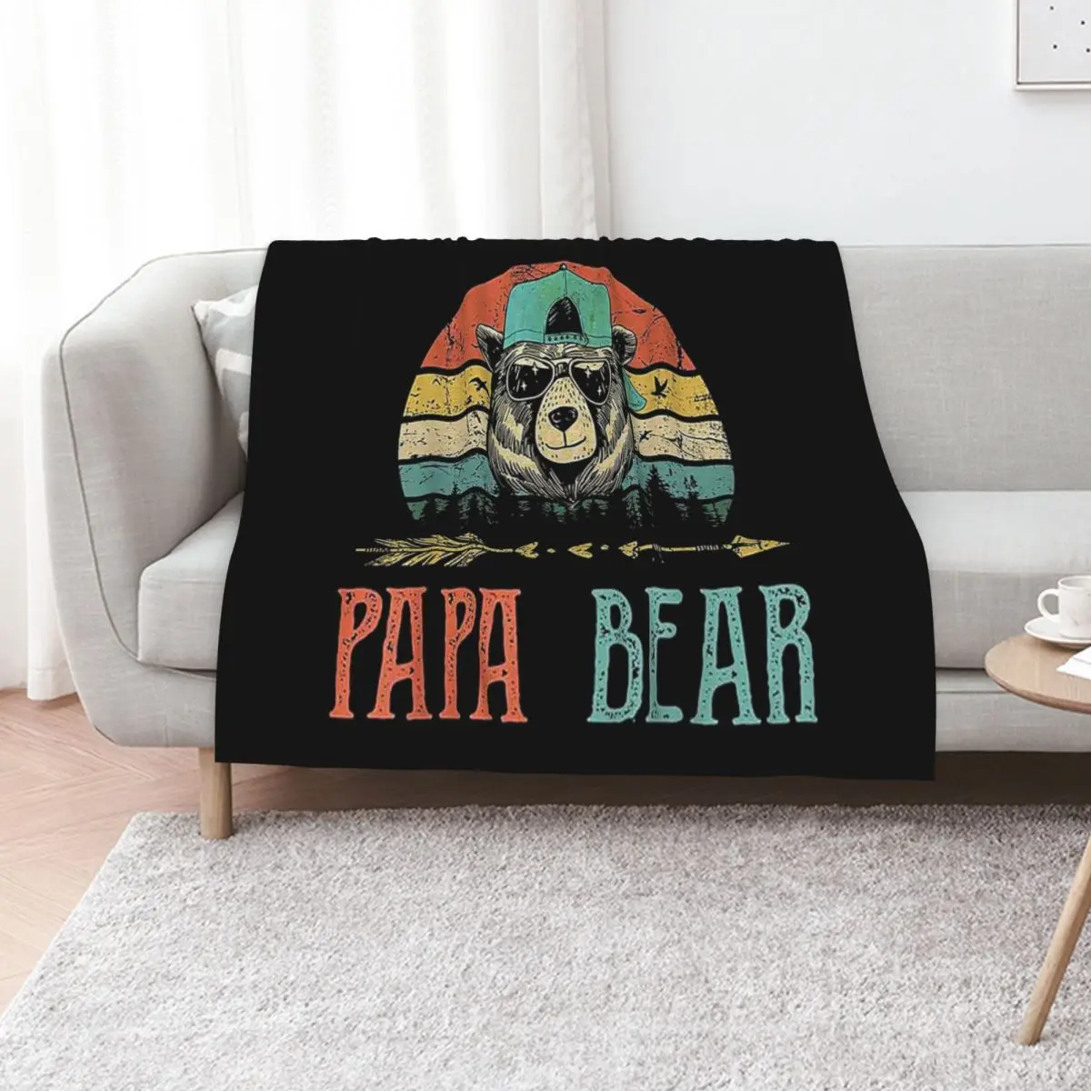 Papa Bear Costume Gifts Throw Blanket Soft Big Beach Sofas for babies Sofa Throw Blankets