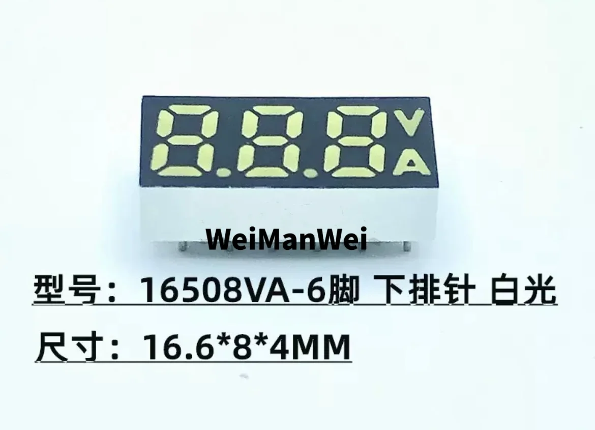 5Pcs 3-Digit Led Digital Display with Va Display, White Light 16508 Common Cathode, Common Anode Led Digital Tube