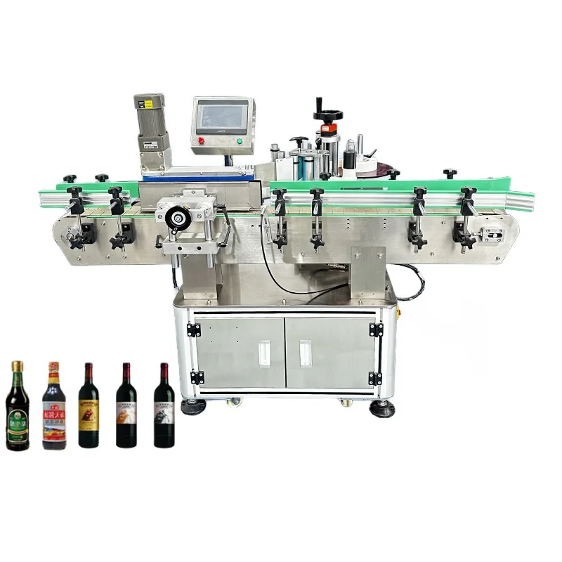 Automatic High Speed Table Top Round Bottle Labeling Machine with Print Apply and Inspection for Glass Jars Cans Ampoule