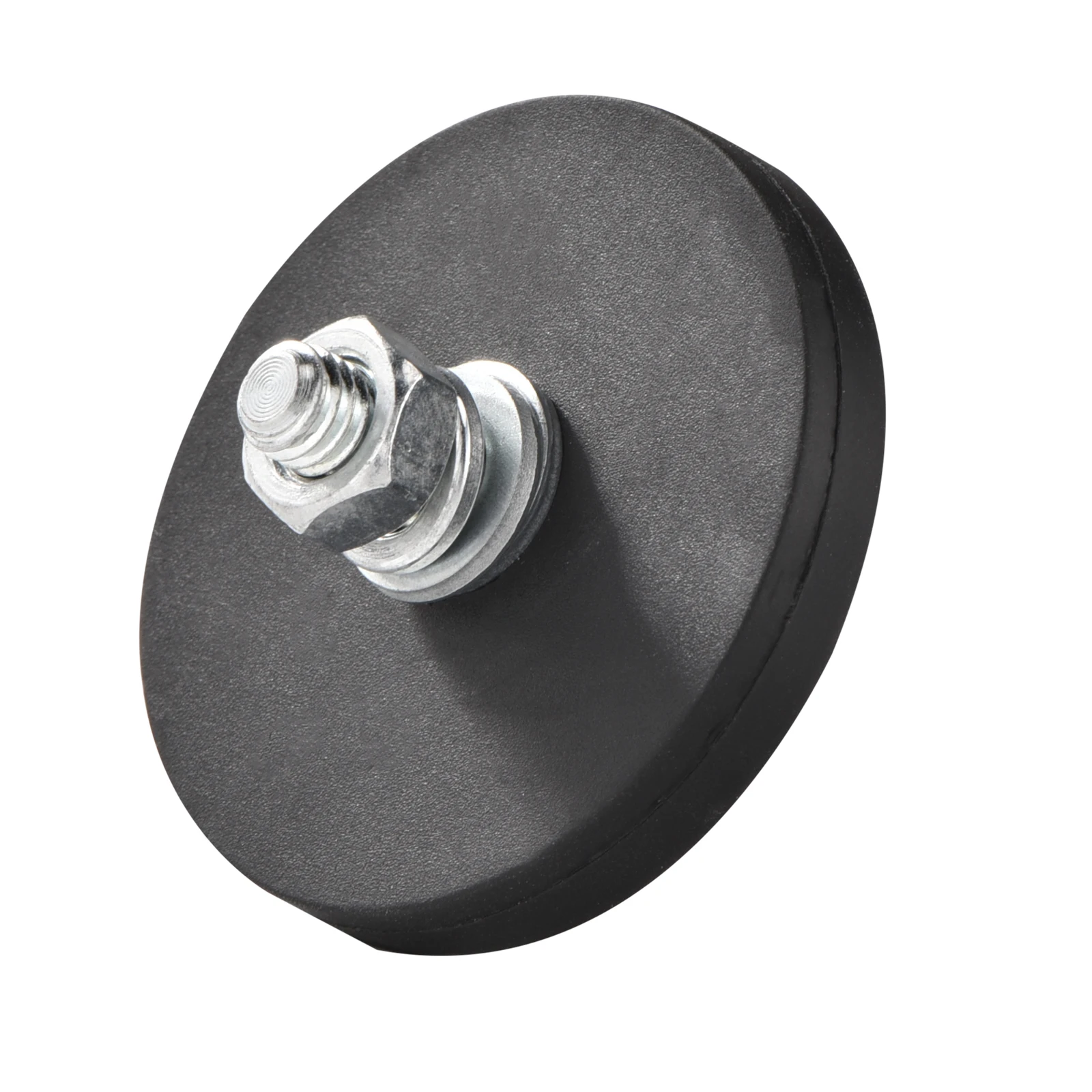 10PCS 43MM M6 Rubber Coated Magnets, with M6 Threaded Studs, Strong Mounting Magnet Stud Magnet Black Rare-Earth Magnet, Used