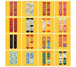 Chaussettes en coton à tube droit pour femmes, nouveau, créatif, personnage d'animal de dessin animé, amusant, tendance, mode, long