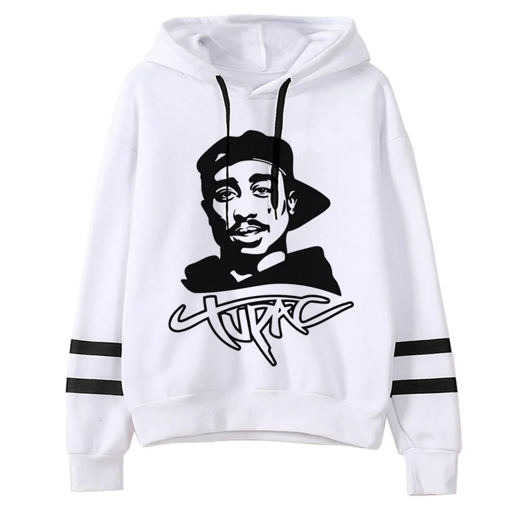 Tupac hoodies ผู้หญิง, เสื้อกันหนาวย้อนยุคของผู้หญิงสไตล์ฮาราจูกุ