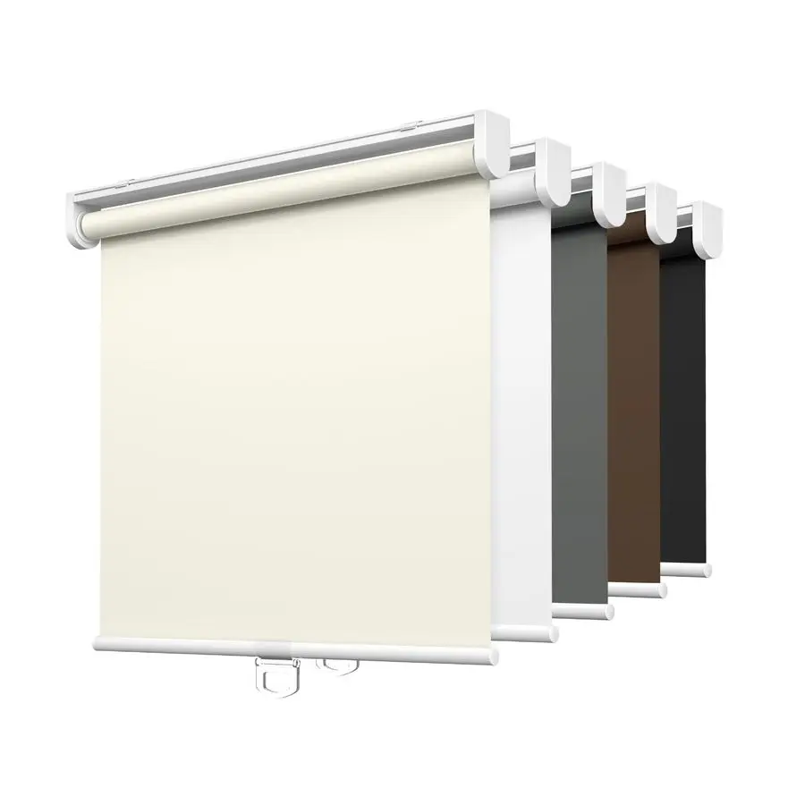 

Беспроводные рулонные шторы без инструментов и сверления, 100% затемняющие рулонные шторы для окон, термоизолирующие, с защитой от УФ-излучения, водонепроницаемые.