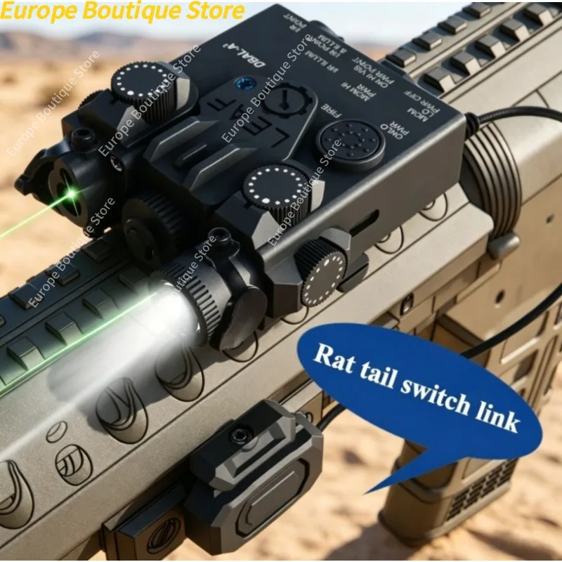 

Red Green Laser And White LED DBAL A2 Style Aiming Indicator Fit 20mm Rail For Outdoor Sport Toy Model Accessory