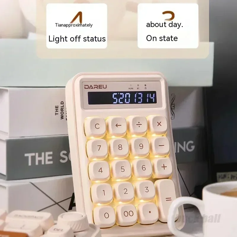 Dareu Z19 Mini Numpad ثلاثي الوضع بلوتوث لوحة المفاتيح اللاسلكية لوحة المفاتيح الميكانيكية ملحقات ألعاب الكمبيوتر هدايا ألعاب المكتب