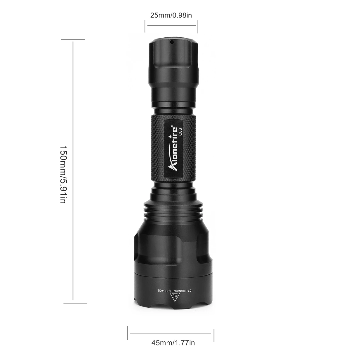 C8 Klassische Hochleistungs-LED-Taktische Taschenlampe für Outdoor, Wandern, Reisen, Angeln, Camping, Jagd, Tragbare Nachtbeleuchtung, Fackel, Lampe – Detail 8
