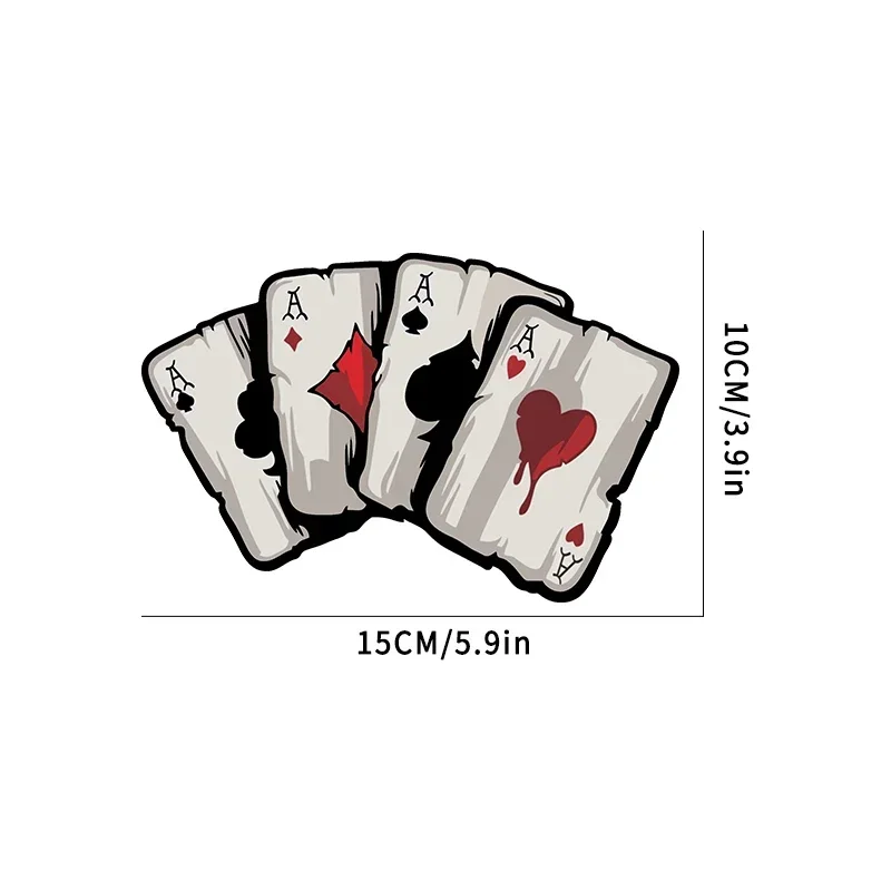 Poker Spades A Pattern Decalcomanie per moto Motocross Serbatoio carburante Cafe Racer Body Car Windows Decorazione divertente Adesivi per carte da gioco