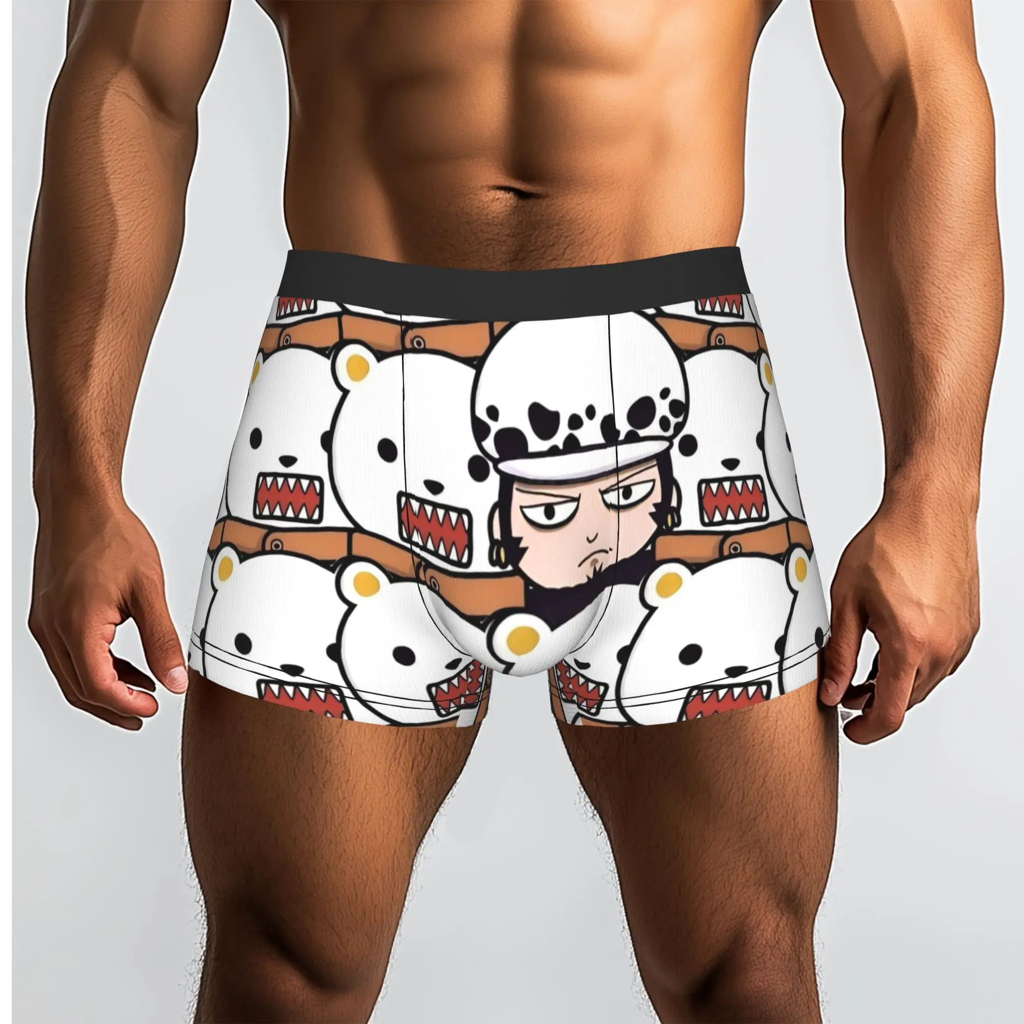 Trafalgar Law and Bepo One Piece Underpants Breathbale Panties Man Underwear Ventilate Shorts Boxer Briefs