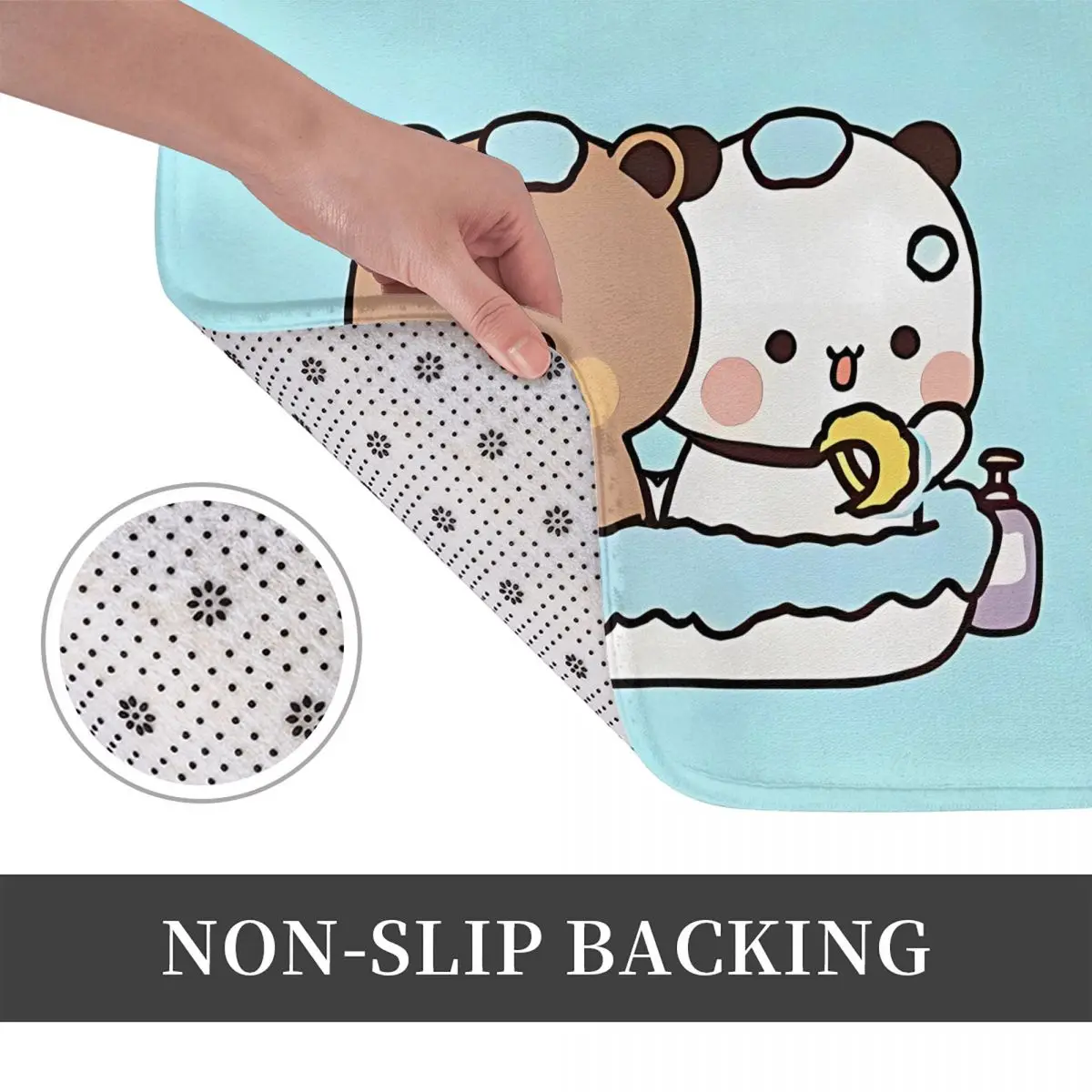 Take A Bath Bath Mat Bubu and Dudu Anime Protective Toilet Mat Kitchen Shower Door Non-slip Foot Mat Graphic Bathroom Carpet