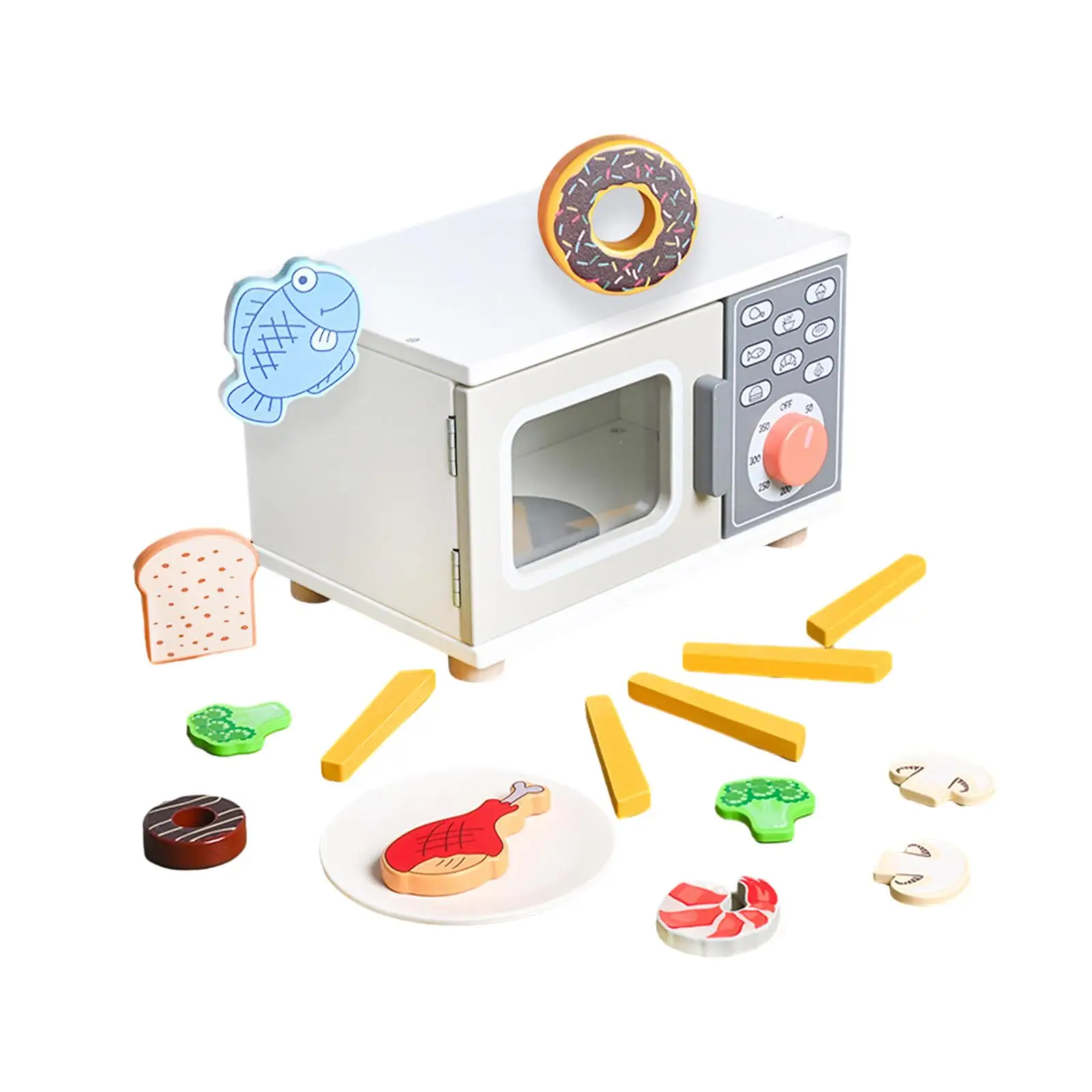 Kids Microwave Toy Realistic Toy, Learning Toy, Kids Valentines Gifts, Play Pretend Toys for 3-8 Year Old