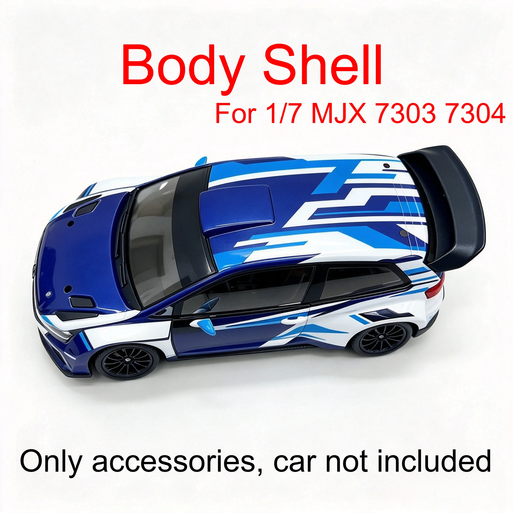 For 1/7 MJX 7303 7304 RC Rally Car Body Shell V1 To V2 Modification Magnetic Kit Custom Model Number Decor Upgrade Accessories