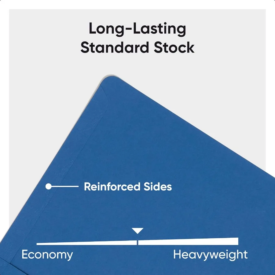 Cartella di carta per cartelle pesanti TwoPocket con tasche formato lettera blu scuro 25 per scatola 87854
