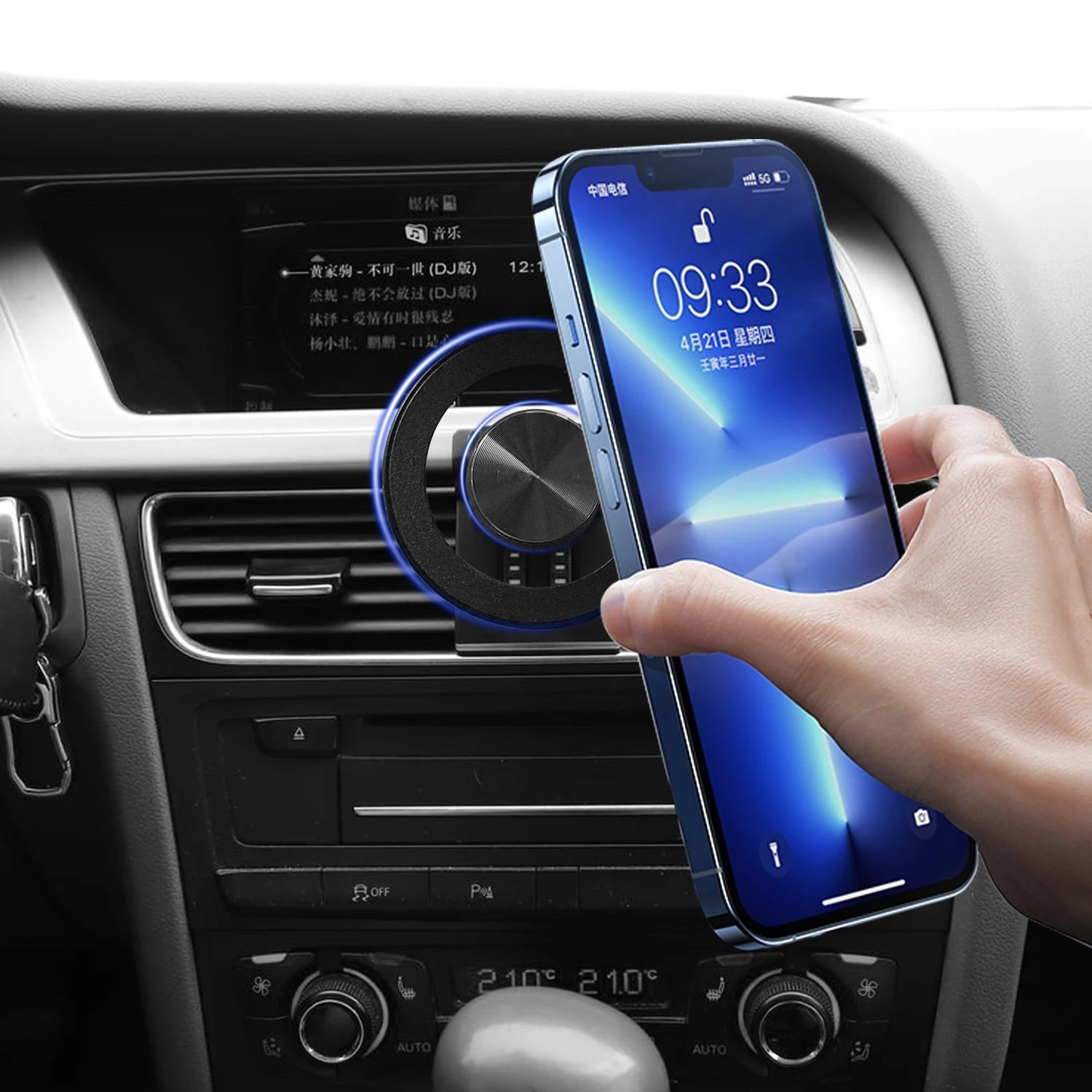 

Magnetic Phone Holder Mount for Audi A4 B8 8K/ A5 2009-2016 Air Vent Mount 360° Rotate GPS Mobile Magnetic Stand Accessories