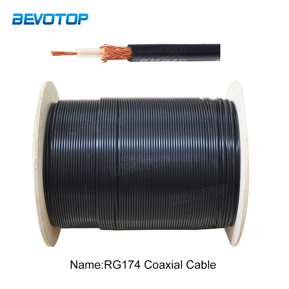 Nowe przewody kablowe RG174 RF koncentryczne złącze koncentryczne 50 Ohm kabel RG-174 pojedynczy/wiele pasm 5M 10M 20M 30M 50M