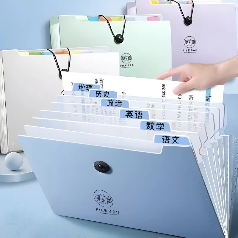 A4 Large Capacity Organ Bag, Folder Storage, 8 Pockets,Office Classification for Exam Papers and Receipts,Employee Gift Giveaway