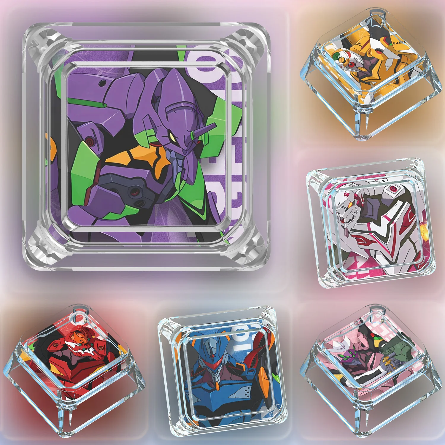 

Diy новый мультфильм Evas Body механическая клавиатура колпачки для клавиш Cross-Axis механическая клавиатура персонализированные колпачки для клавиш подарочные игрушки