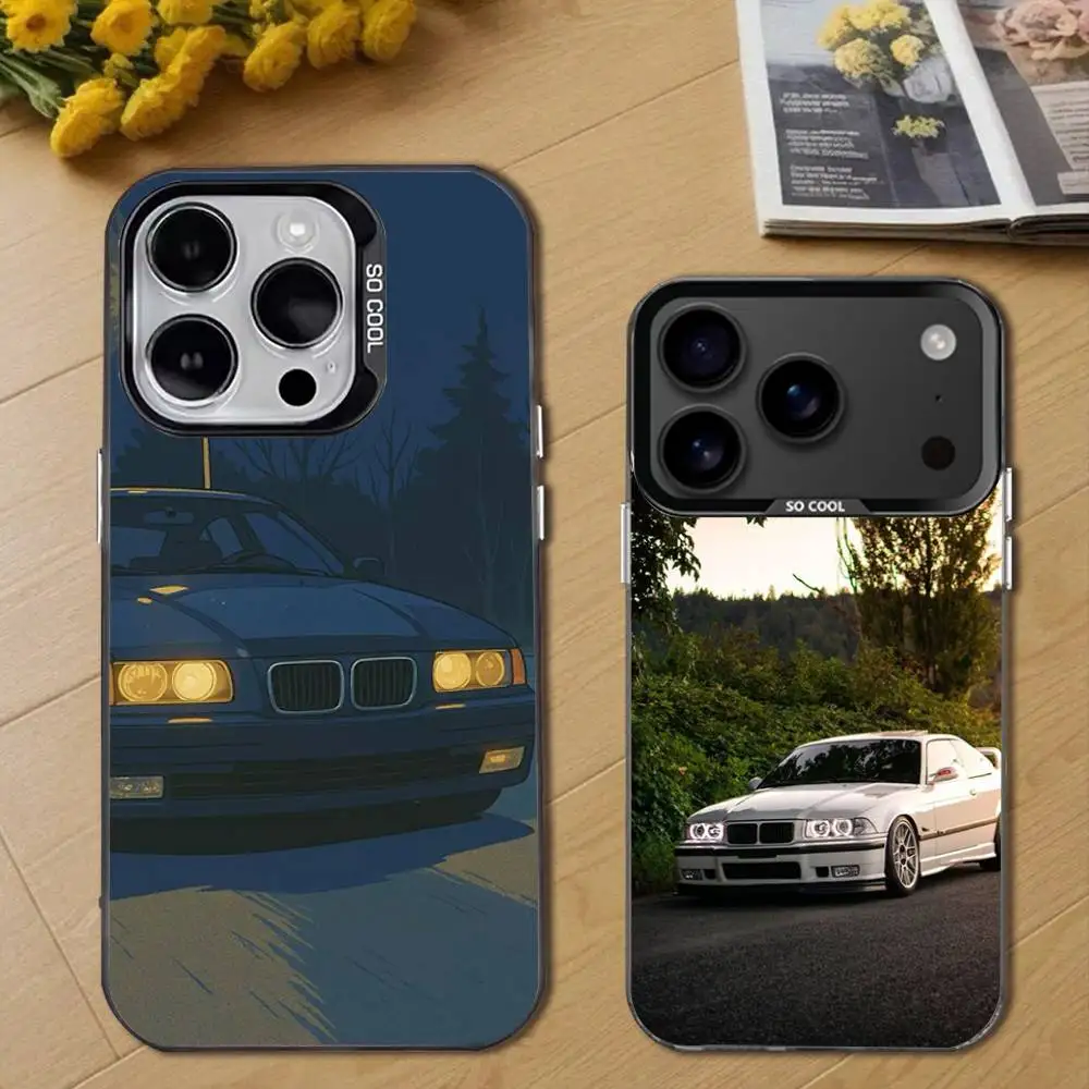 

M3 E36 Super Oldtimer Car Phone Case For iPhone 17,16,15,14,13,12,11,Pro,Max,Plus,E,Air,Mini Black Tpu Cover