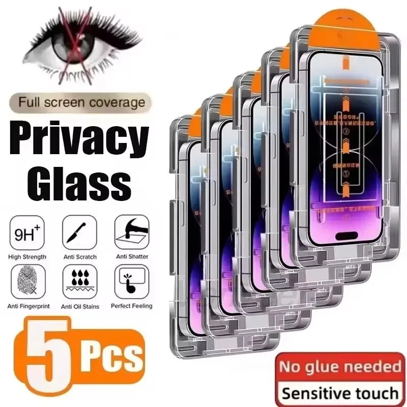 

Dust Free Install Privacy Tempered Glass Film For Honor Magic 6 RSR 5 4 Ultimate 7 3 Pro Plus 8 Lite 4G 5G Screen Protector