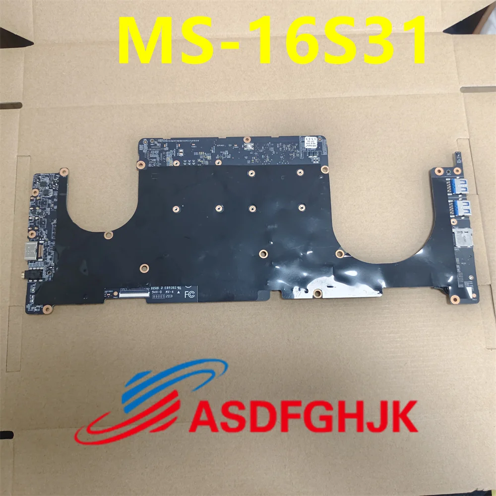 Imagem -03 - Laptop Motherboard para Msi Ms16s31 Ver 1.0 Ms-16s3 e 15 Série A10sc I7-10710u Cpu e Gtx1650m Teste ok